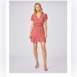 PAIGE Women’s Giannina Papaya Multi Silk Dress